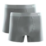 Kit 2 Peças Cueca Boxer Mash Masculina Microfibra Cinza Médio P