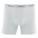 Cueca Boxer Longa Mash Masculina Algodão Cotton Elástico Branco Xgg