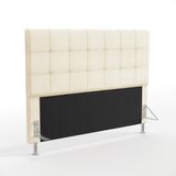Cabeceira Áurea 160 Para Cama Queen N-030 Veludo Bege Aradecor