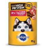 Sachê para Cão Adulto High Protein Carne e Frango ao Molho Pedigree Pacote 85g