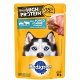 Sachê para Cão Adulto High Protein Porco e Carne ao Molho Pedigree Pacote 85g