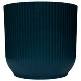 Vaso Cachepot Siena West Garden Azul Petroleo 16 x 14cm