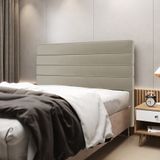 Cabeceira Atlas 160 Para Cama Queen N-030 Veludo Bege Aradecor