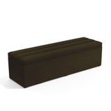 Calçadeira Baú Ursa 140 Para Cama De Casal Z-010 Sued Marrom Aradecor