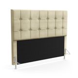 Cabeceira Soraya 160 Para Cama Queen A-017 Couro Bege Aradecor
