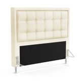 Cabeceira Taurus 160 Para Cama Queen N-030 Veludo Bege Aradecor