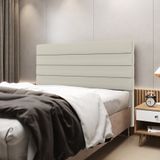 Cabeceira Atlas 160 Para Cama Queen A-017 Couro Bege Aradecor
