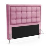 Cabeceira Taurus 195 Para Cama King Z-009 Sued Rosê Aradecor