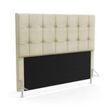 Cabeceira Soraya 195 Para Cama King Z-003 Sued Bege Aradecor