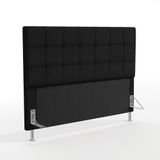 Cabeceira Áurea 195 Para Cama King Z-005 Sued Preto Aradecor