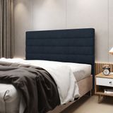 Cabeceira Atlas 195 Para Cama King Z-007 Sued Azul Marinho Aradecor