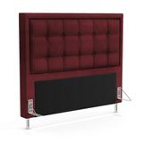 Cabeceira Taurus 195 Para Cama King N-034 Veludo Bordô Aradecor