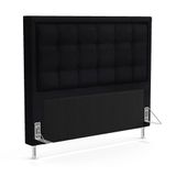 Cabeceira Taurus 195 Para Cama King N-024 Veludo Preto Aradecor