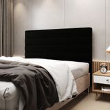 Cabeceira Atlas 195 Para Cama King N-024 Veludo Preto Aradecor