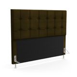 Cabeceira Soraya 195 Para Cama King N-027 Veludo Marrom Chocolate Aradecor
