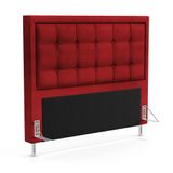 Cabeceira Taurus 195 Para Cama King N-033 Veludo Vermelho Aradecor