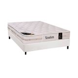 Cama Box Casal Colchao Molas Castor Pocket Kingdom Aloe Vera Base Crc Courano White 138x188