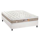 Cama Box Casal Colchao Molas Castor Pocket Silver Star Air Double Face Base Crc Courano White 138x188