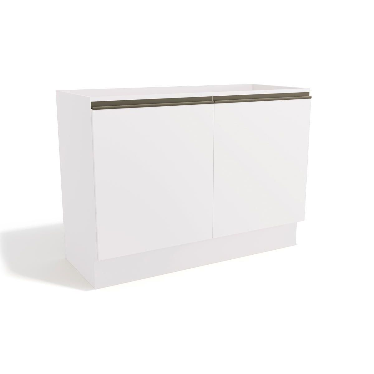 Gabinete P Pia Cozinha Balcao Maxxi G745 2 Portas 120cm S Tampo Polipropileno Branco Kappesberg