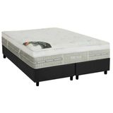 Cama Box King Colchao Molas Pocket Ensacadas Castor Gold Star Slx Gran Plush Latex Base Crc Suede Gray 193x203