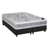 Cama Box King Colchao Molas Pocket Ensacadas Castor Super Luxo Latex Slx Base Crc Suede Gray 193x203