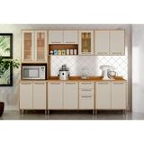 Kit De Cozinha Modulada 5 Pecas Austria 1 Paneleiro 2 Armarios 2 Balcoes C5p49 Cinamomo Off White Valdemoveis