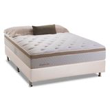 Cama Box Casal Colchao Molas Herval Bonnel Inspiracion Base Crc Courano Branco 138x188