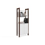 Closet De Casal Az1009 Armario Alto C 2 Prateleiras E 2 Portas Branco Nogal Tecno Mobili