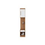 Mesa De Cabeceira Modulada Armario Modena 71100 C 1 Porta E 1 Gaveta Cor Amendola Branco Demobile