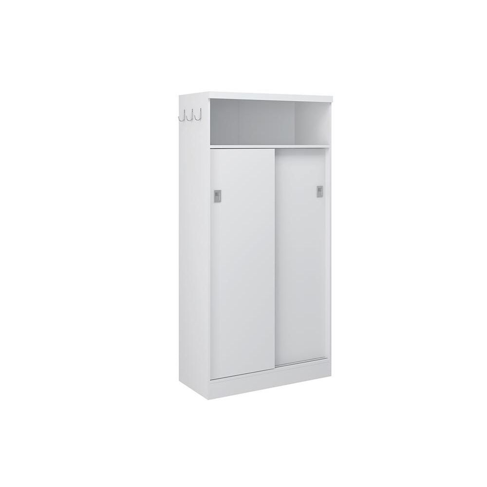 Armario Multiuso Sala 528 C 2 Portas De Correr Branco Carraro