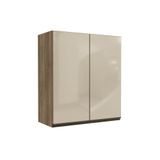 Armario De Cozinha Modulado Maxxi G765 2 Portas C Vidro Nogal Kappesberg