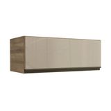 Armario De Cozinha Modulado Maxxi G770 1 Porta Basculante C Vidro Nogal Kappesberg