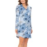 Camisola Feminina Longa Com Abertura Podiun 236116