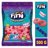 Balas Fini Aros De Morango Azedinhos Pacotão De 500g