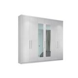 Guarda Roupa Casal 6 Portas E 2 Gavetas C Espelho Ph1707 Branco Herval