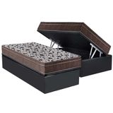 Cama Box Bau Solteiro Colchao Molas Superpocket Ensacadas Ortobom Physical Base Crc Suede Gray 88x188