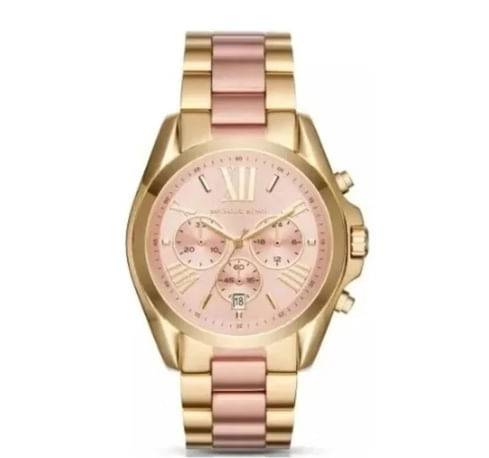 Relógio Feminino Michael Kors Mk6359 Rosa Dourado 43mm