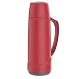 Garrafa Térmica Cristal 1 Litro Vermelha Quente E Frio