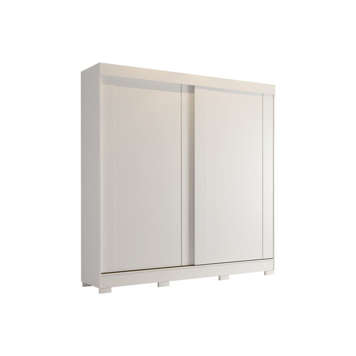 Guarda Roupa 2 Portas De Correr E 3 Gavetas C Pes Ilheus Branco Panan