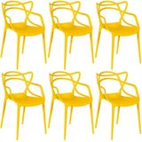 Kit 6 Cadeiras Allegra - Amarelo
