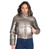 Jaqueta Puffer Feminina Metalizada Select Amarelo G