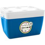 Caixa Térmica Cooler Grande 65l Porta Copos Azul Geladeira