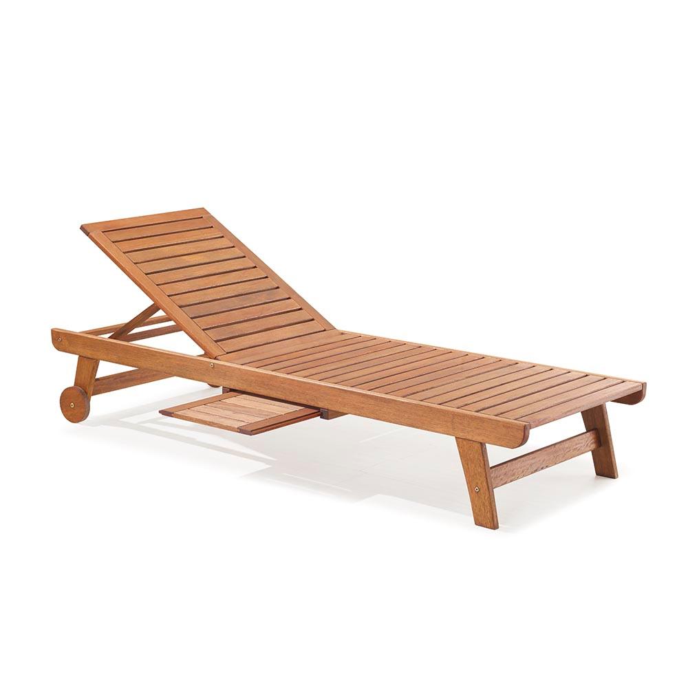 Espreguiçadeira Ripada Em Madeira  Jatobá