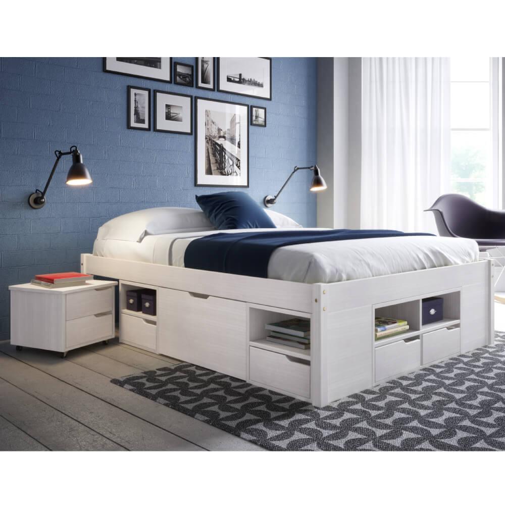 Cama De Casal Multifuncional Charme Branco