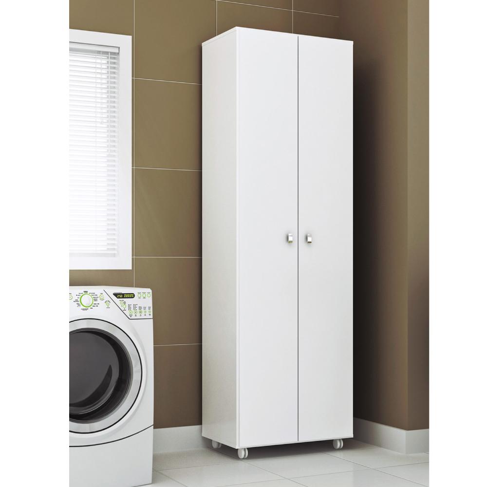 Armário Multiuso 2 Portas Para Lavanderia Am3101 - Branco