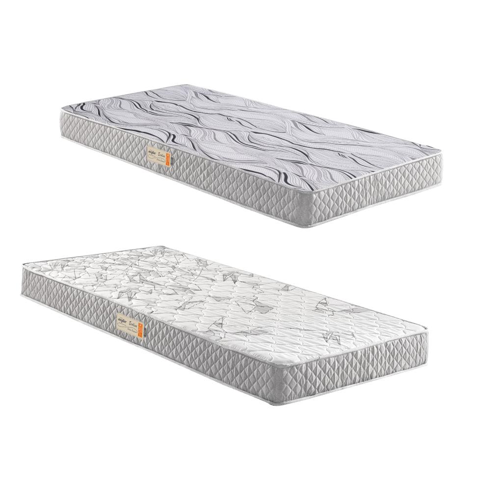 Kit 2 Colchões Solteiro Ecoline D-20 78x188x12 / D-23 88x188x14