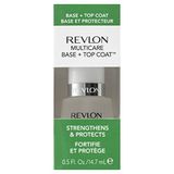 Verniz 2 Em 1 Base E Top Coat Multicare Revlon Para Fortalecer E Dar Brilho, 0,141ml
