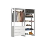 Estante Closet Yes 160cm Com 3 Gavetas E 6 Nichos  - Branco