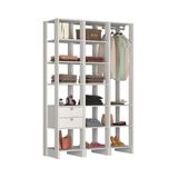 Estante Closet Yes Com 1 Cabideiro E 13 Nichos - Branco