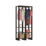 Estante Closet Yes 80cm Com 2 Cabideiros - Grafite